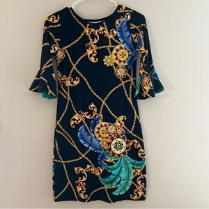 Tara Grinna Dress With Bell Sleeves Size XS